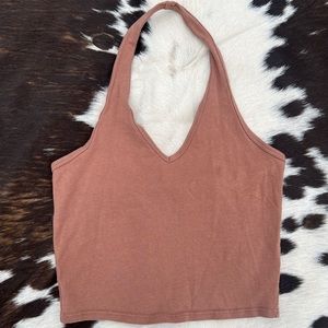Bozzolo Nude brown halter top
